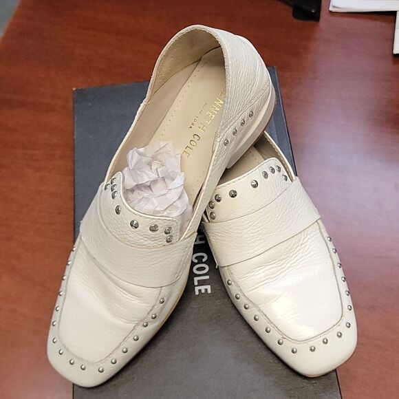 Kenneth Cole New York White Bowan 2 Loafers Size 7.5 - Picture 2 of 9